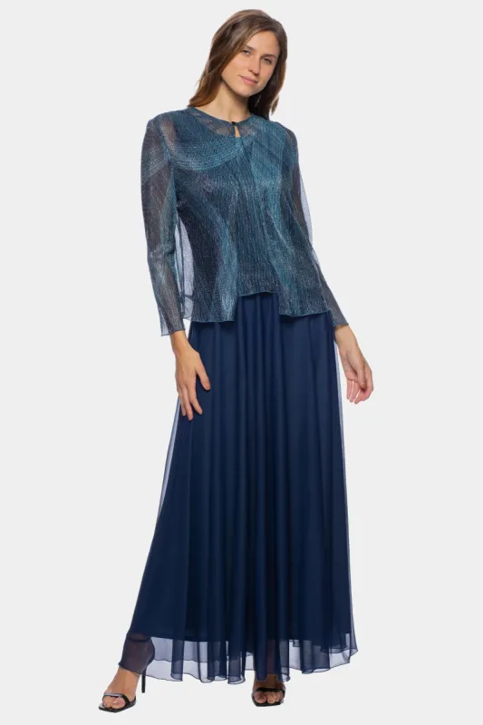 Metallic Pleated Jacket Dress - 2 Piece Set sold by Lord & Taylor