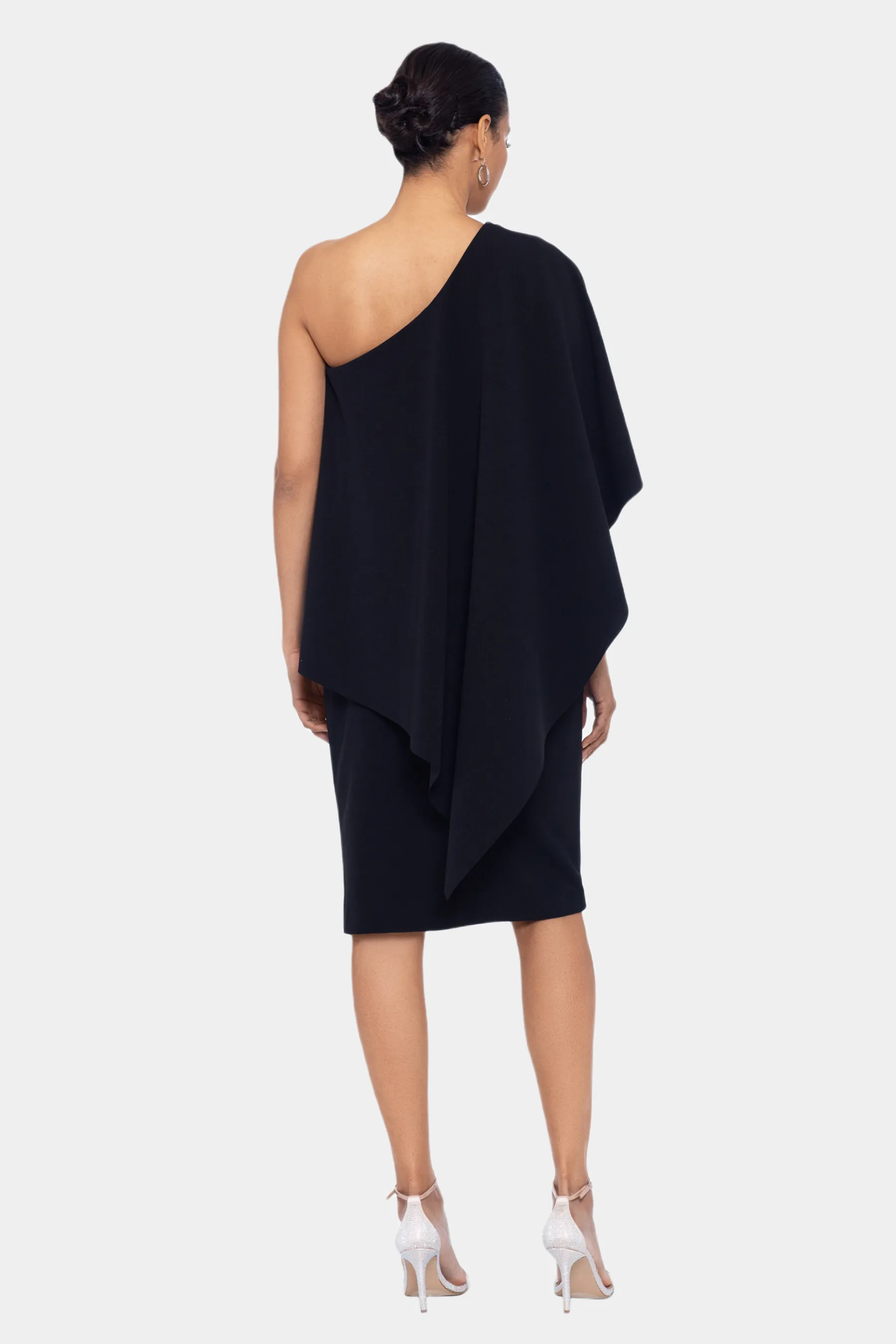Scuba One Shoulder Cape Midi Dress sold by Lord & Taylor product image thumbnail 5