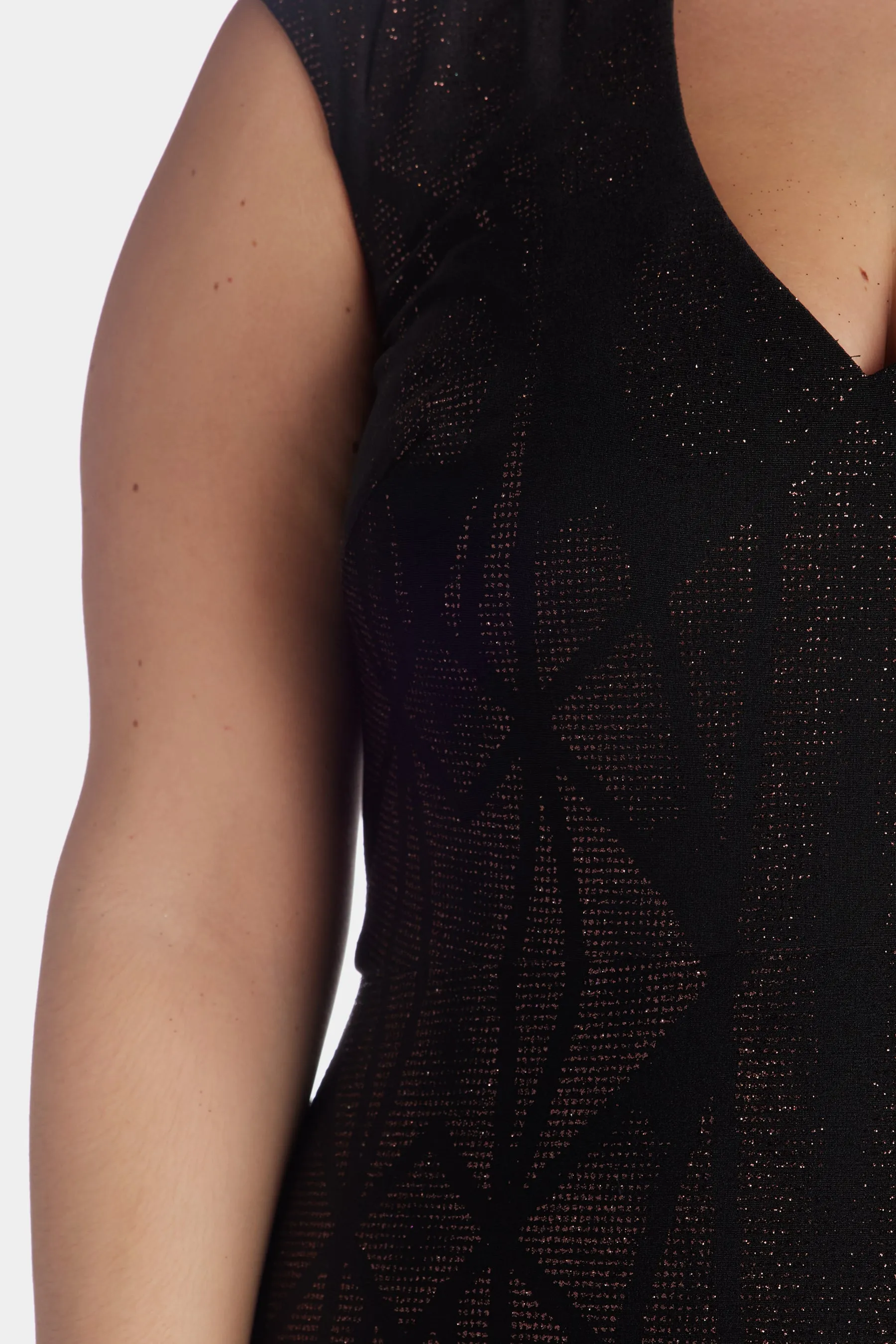 Long Cap Sleeve Glitter Ombre Dress sold by Lord & Taylor product image thumbnail 5