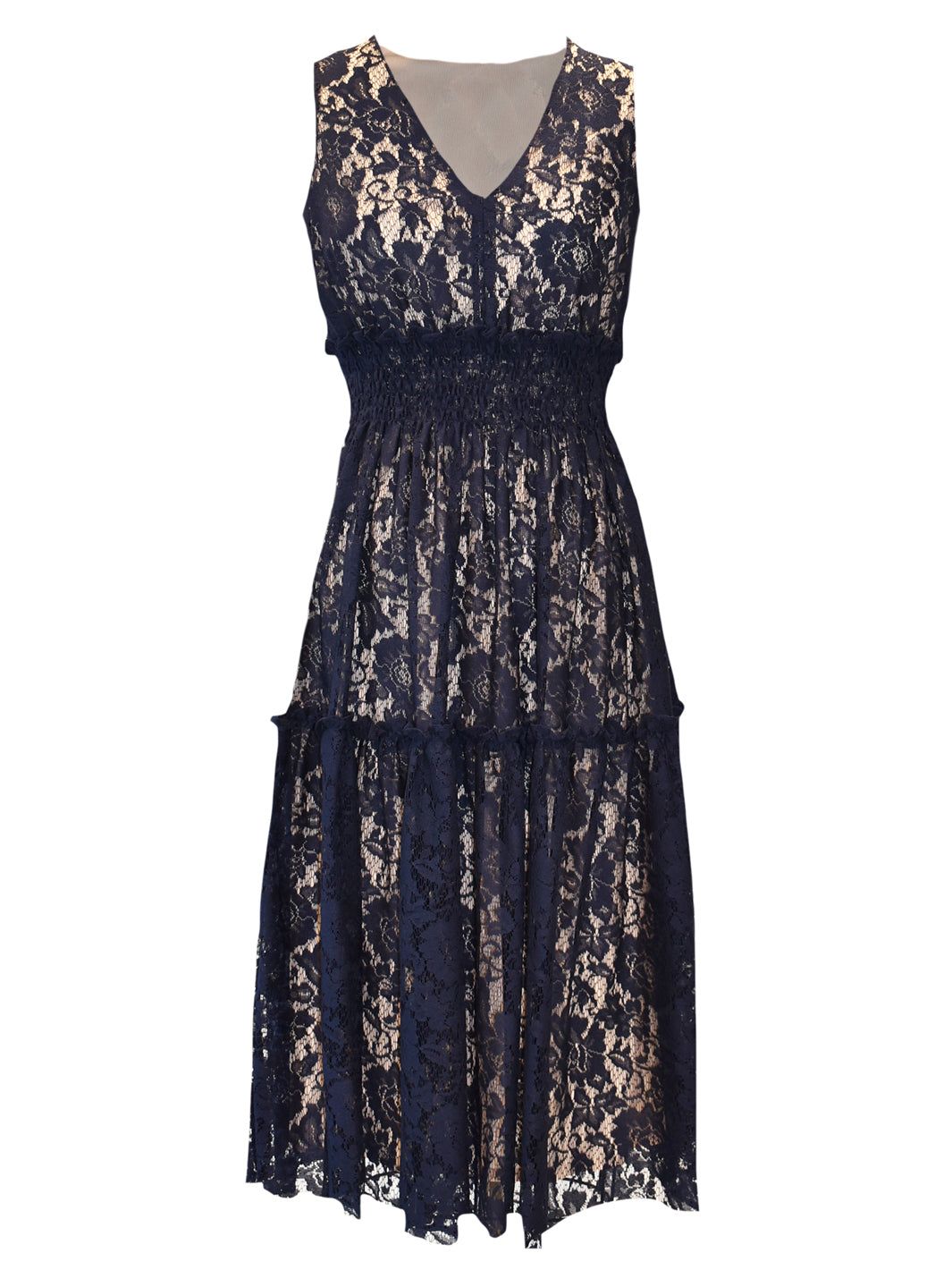 Floral Lace Tiered Midi Dress sold by Lord & Taylor
