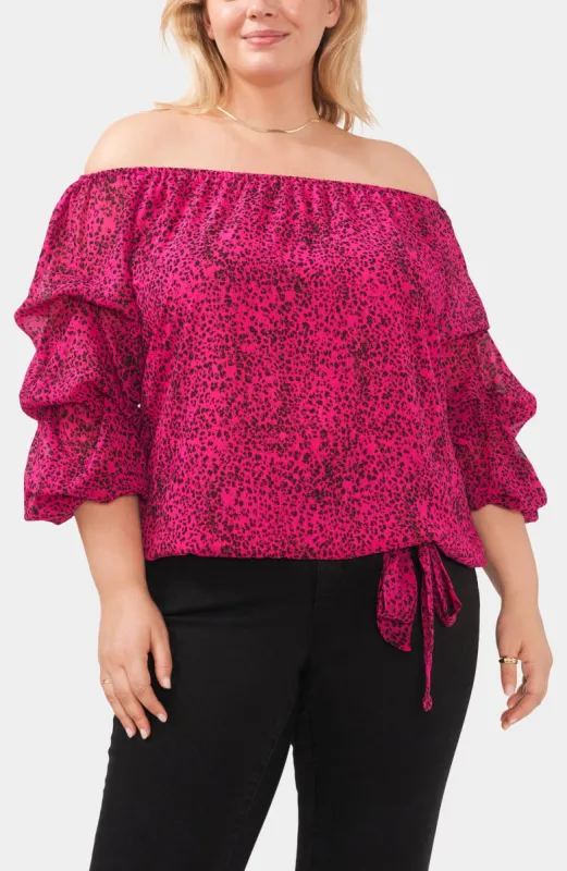 Off The Shoulder Balloon Sleeve Blouse sold by Lord & Taylor