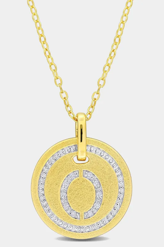 Initial O Diamond Accent Circle Necklace sold by Lord & Taylor