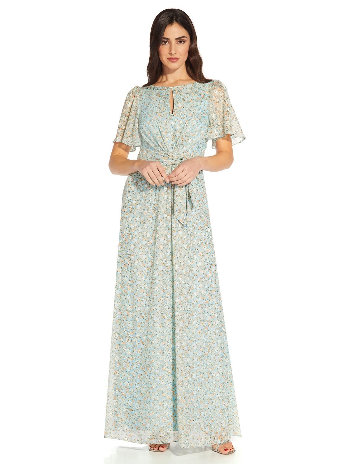 Printed Tie Front Gown sold by Lord & Taylor