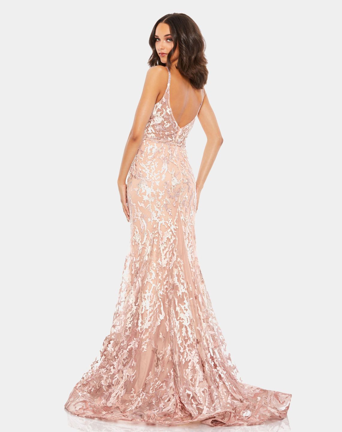 Sleeveless Mesh Detail Fitted Gown sold by Lord & Taylor product image thumbnail 4