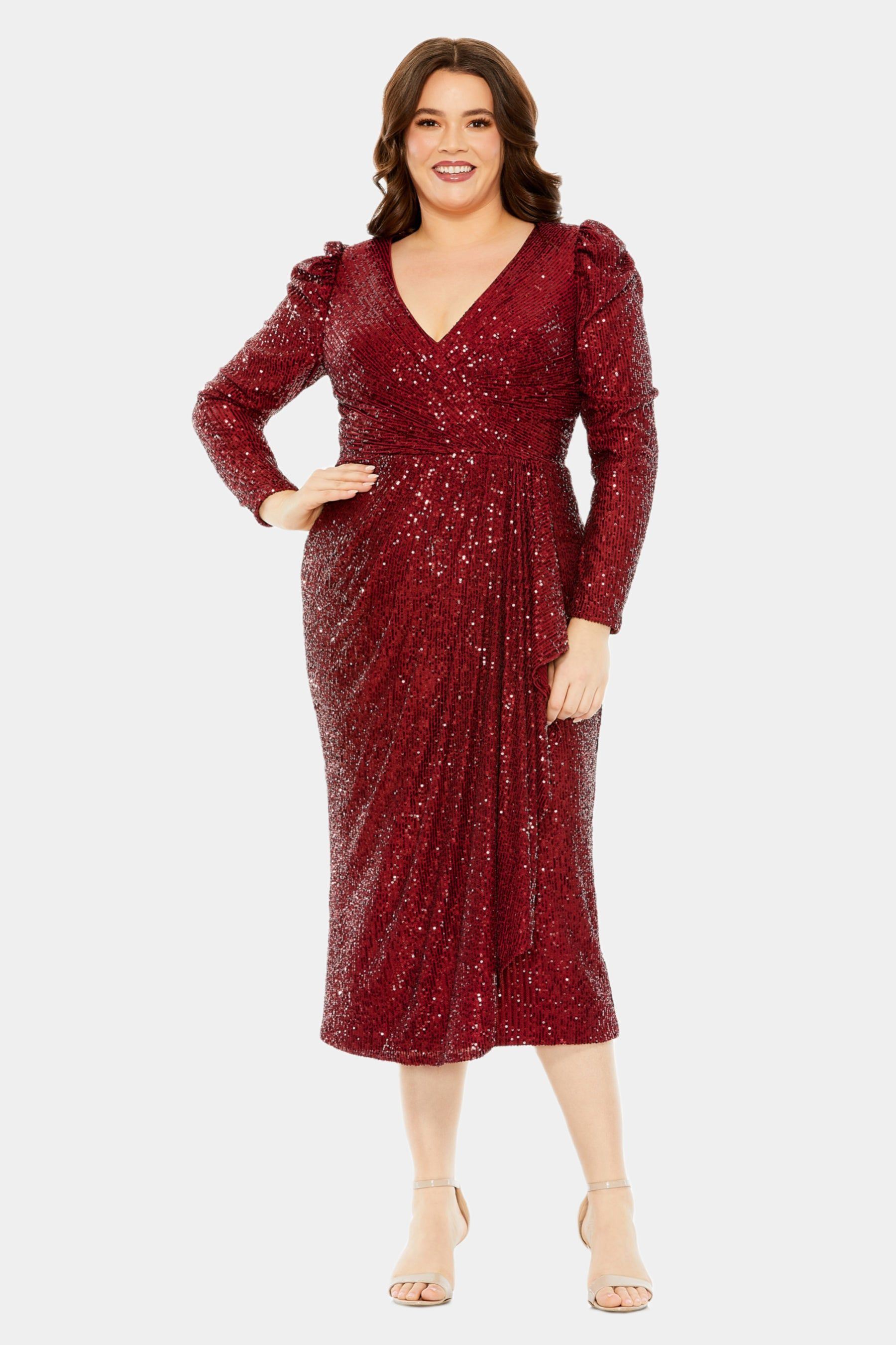 Princess Long Sleeve Sequin Dress sold by Lord & Taylor
