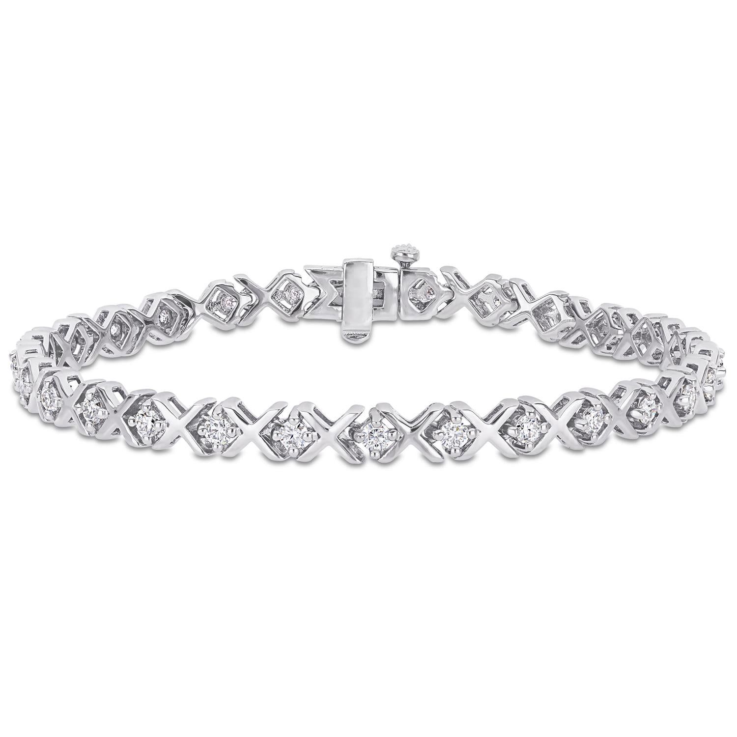 Moissanite X-Link Tennis Bracelet sold by Lord & Taylor product image thumbnail 3