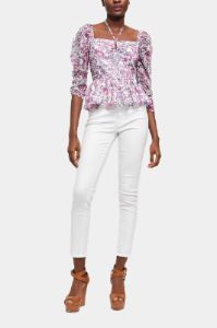 Mid Sleeve Halter Peplum Top sold by Lord & Taylor