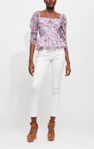Mid Sleeve Halter Peplum Top sold by Lord & Taylor