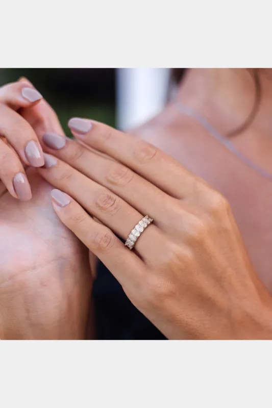 Oval-Cut Moissanite Anniversary Band made by Lord & Taylor