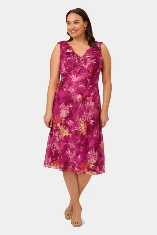 Ruffle Neckline Bias Dress sold by Lord & Taylor