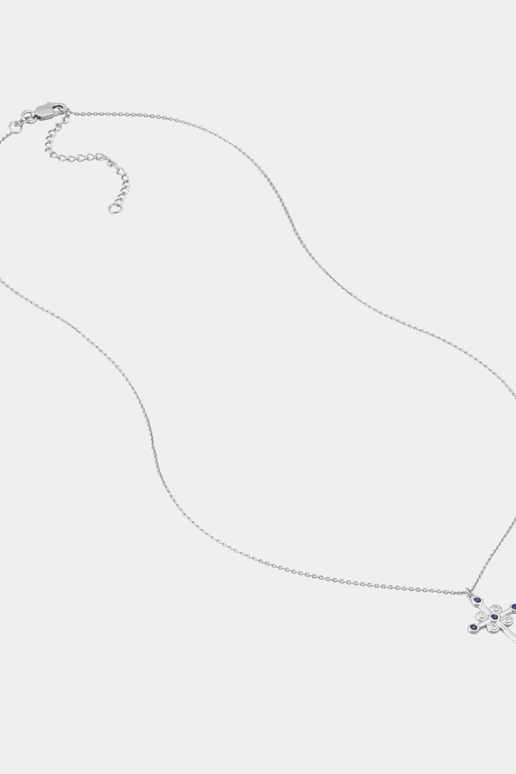 Diamond & Sapphire Cross Necklace sold by Lord & Taylor product image thumbnail 5