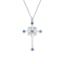 Diamond & Sapphire Cross Necklace sold by Lord & Taylor product image thumbnail 3