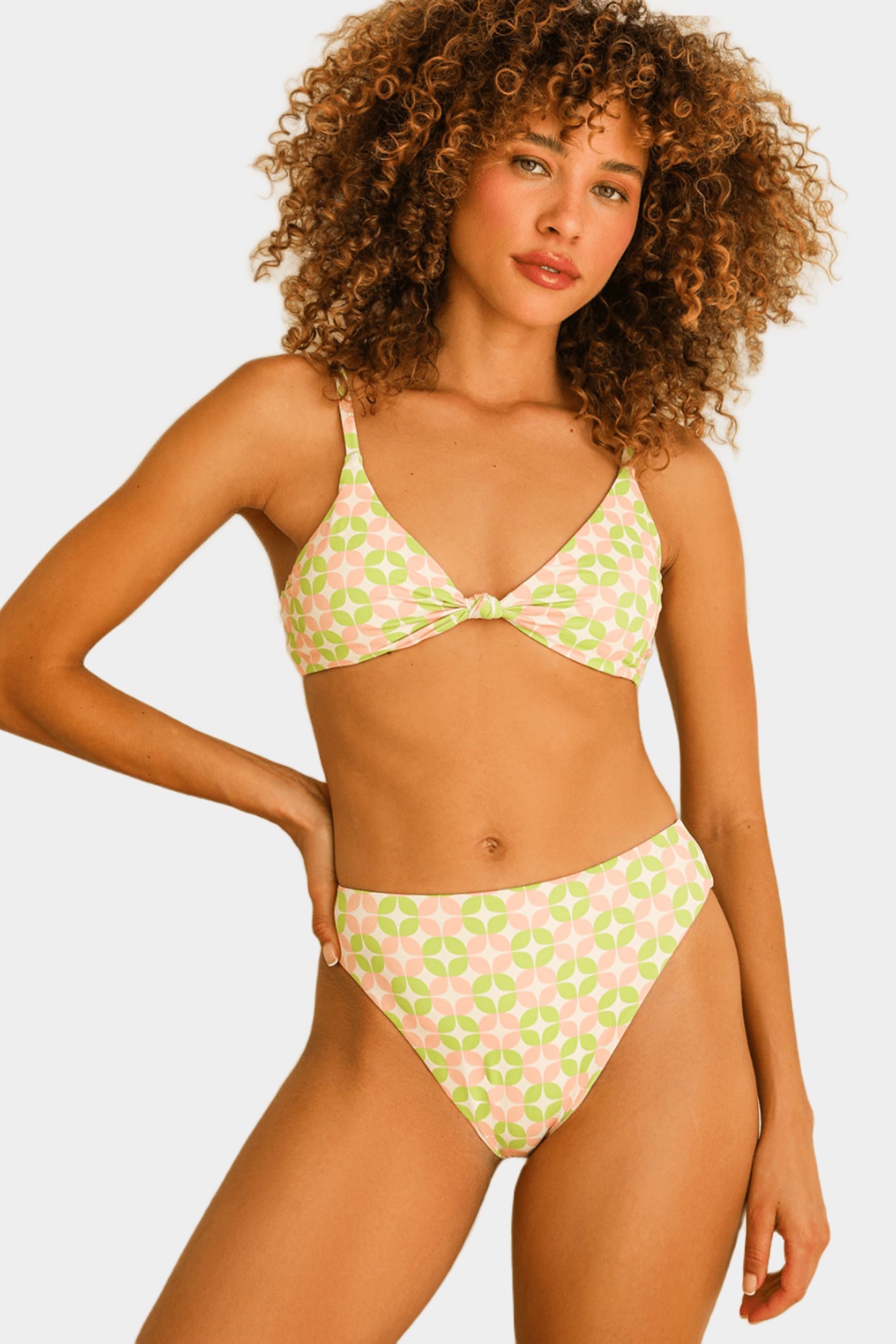 Zen Knotted Triangle Retro Pop Bikini Top sold by Lord & Taylor