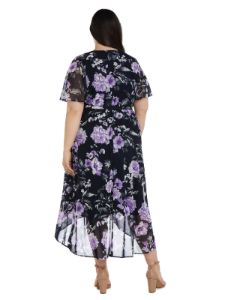 Puff Print Power Mesh High-Low Dress sold by Lord & Taylor