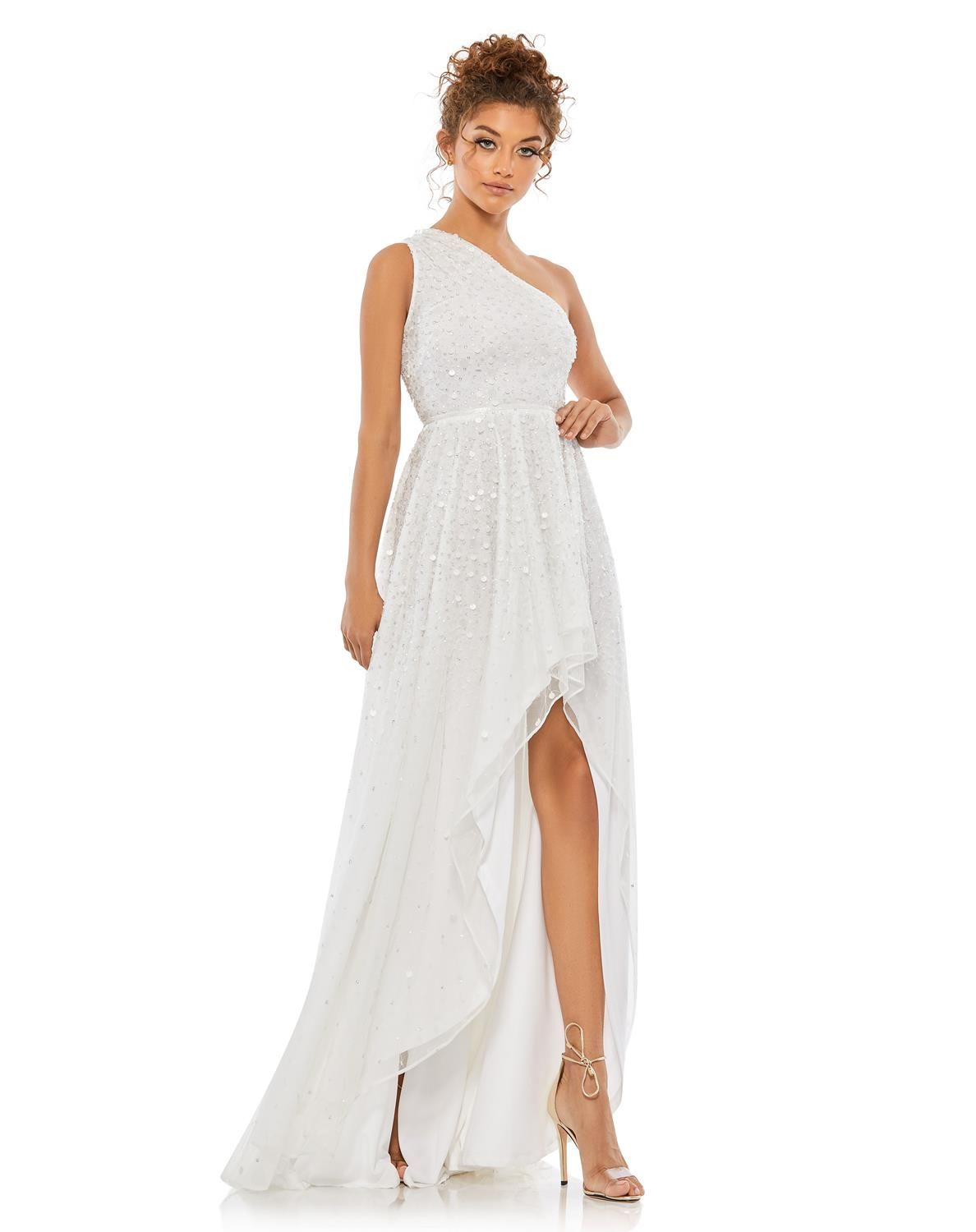 One Shoulder High Low Gown sold by Lord & Taylor product image thumbnail 6