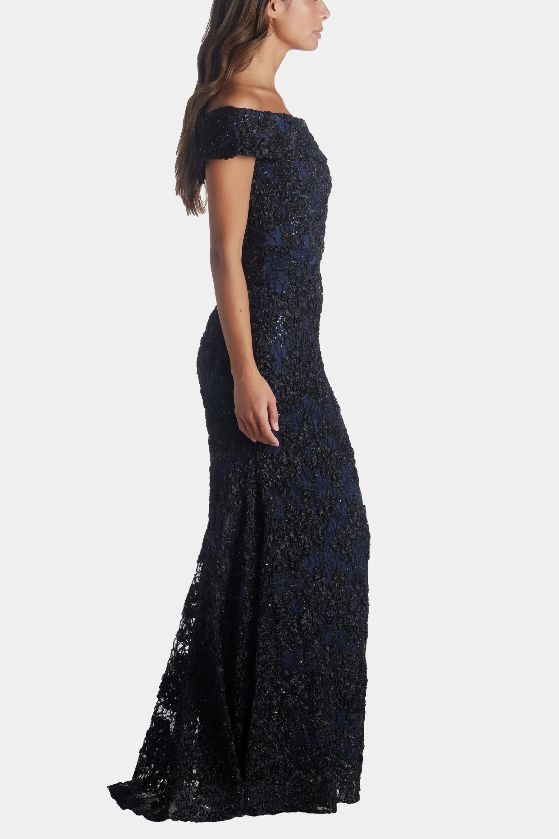 Off The Shoulder Long Lace Dress sold by Lord & Taylor product image thumbnail 3