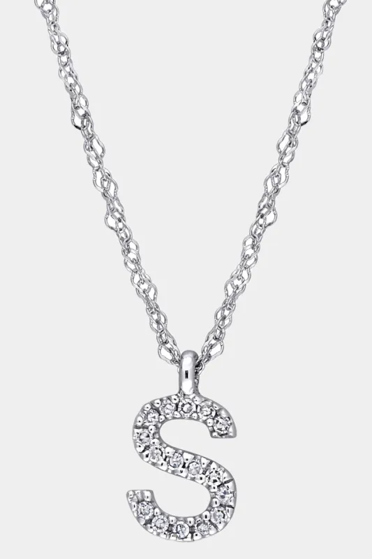 Initial S Diamond Accent Necklace sold by Lord & Taylor