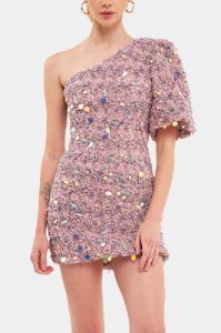 One Shoulder Sequin Mini Dress sold by Lord & Taylor