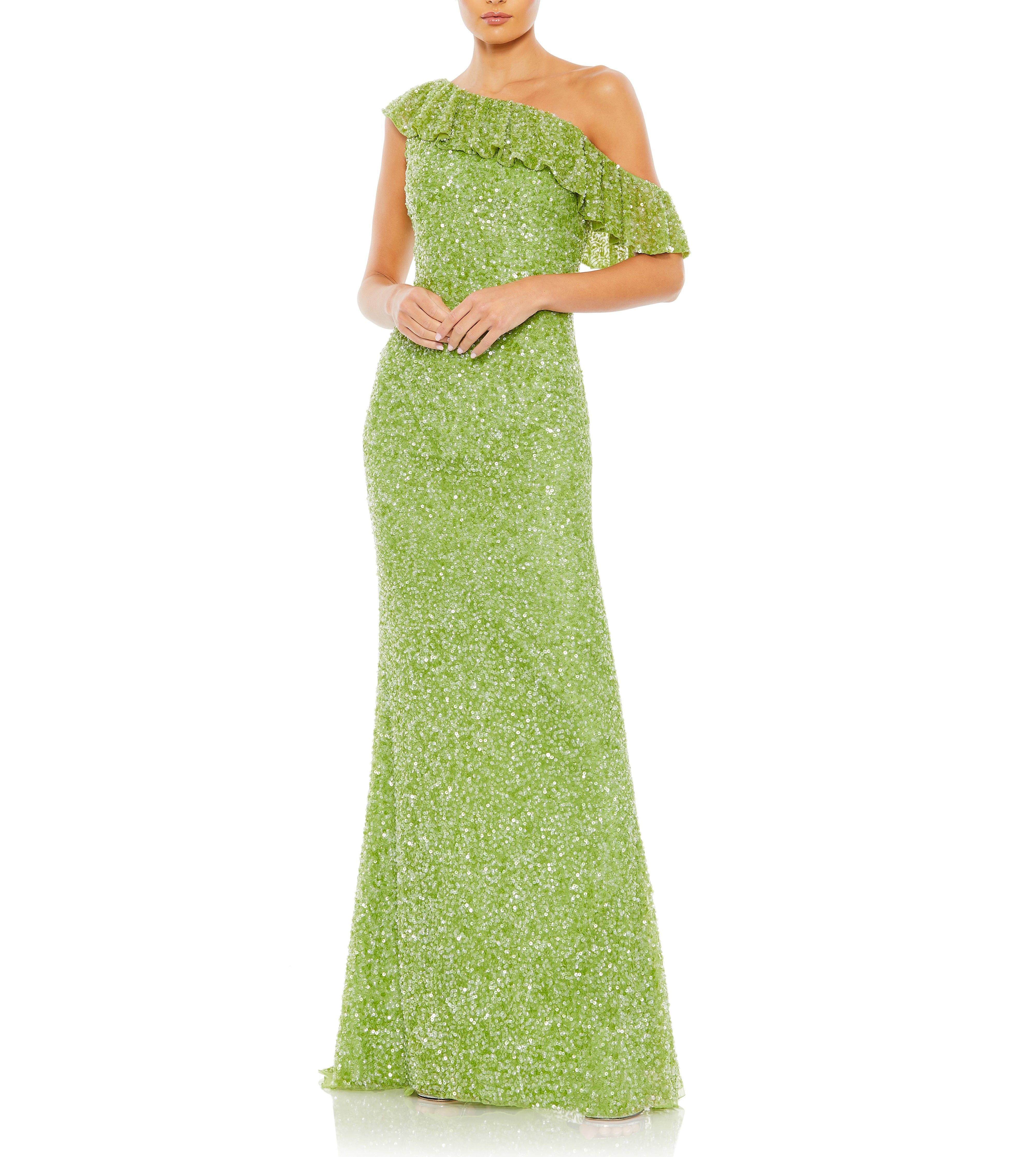 Sequined Drop Shoulder Trumpet Gown sold by Lord & Taylor product image thumbnail 12