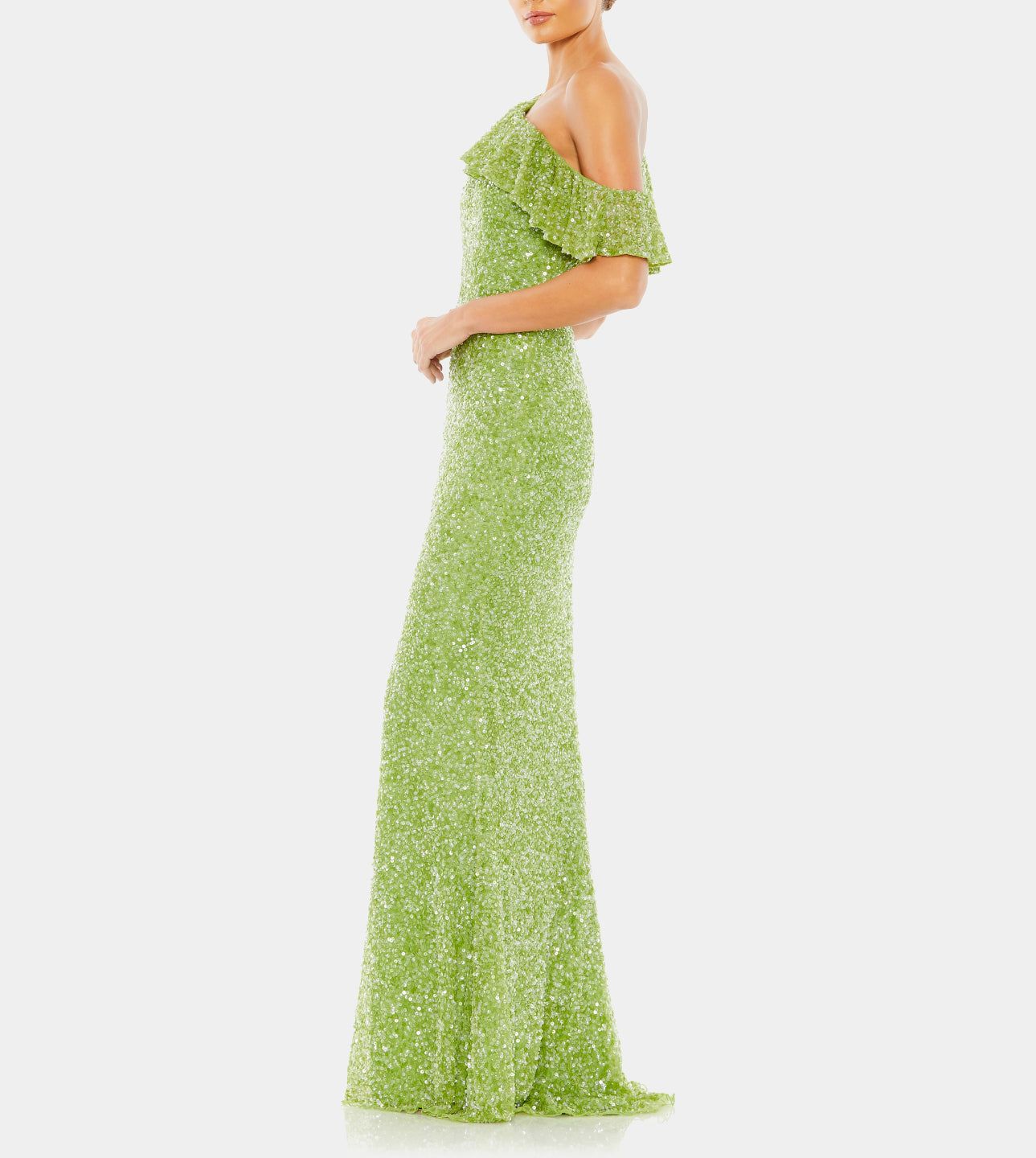 Sequined Drop Shoulder Trumpet Gown sold by Lord & Taylor product image thumbnail 2