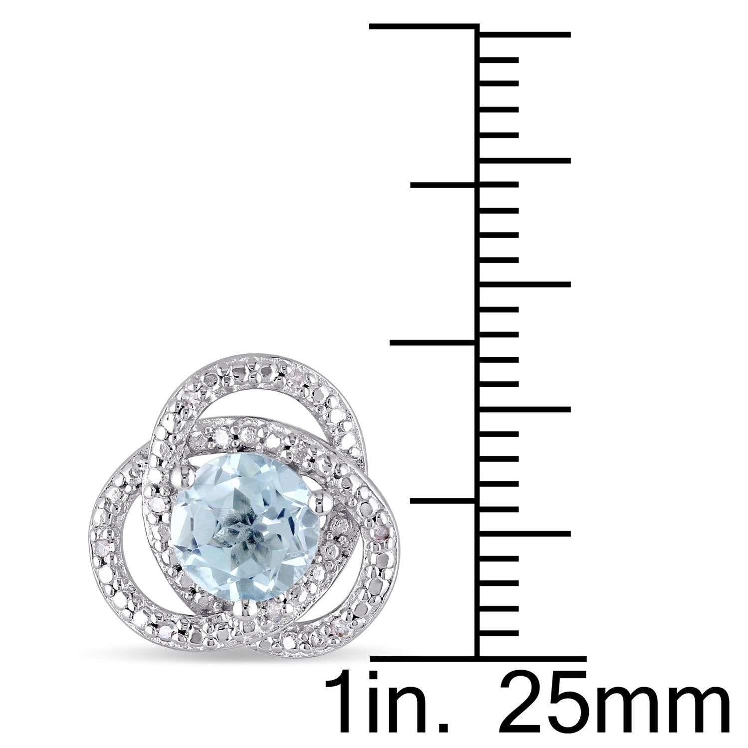 Blue Topaz and Diamond Earrings sold by Lord & Taylor product image thumbnail 2