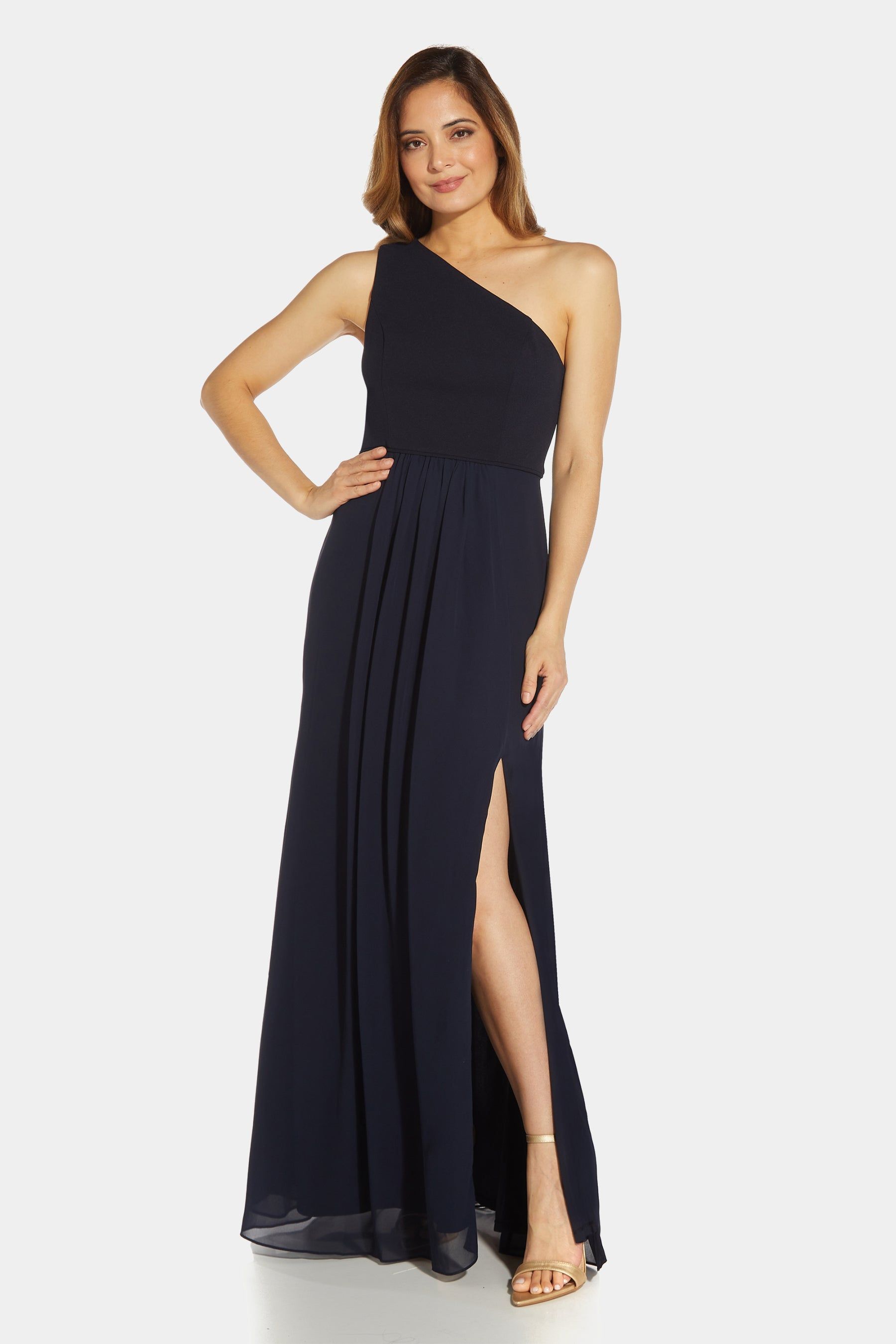 One Shoulder Chiffon Gown sold by Lord & Taylor