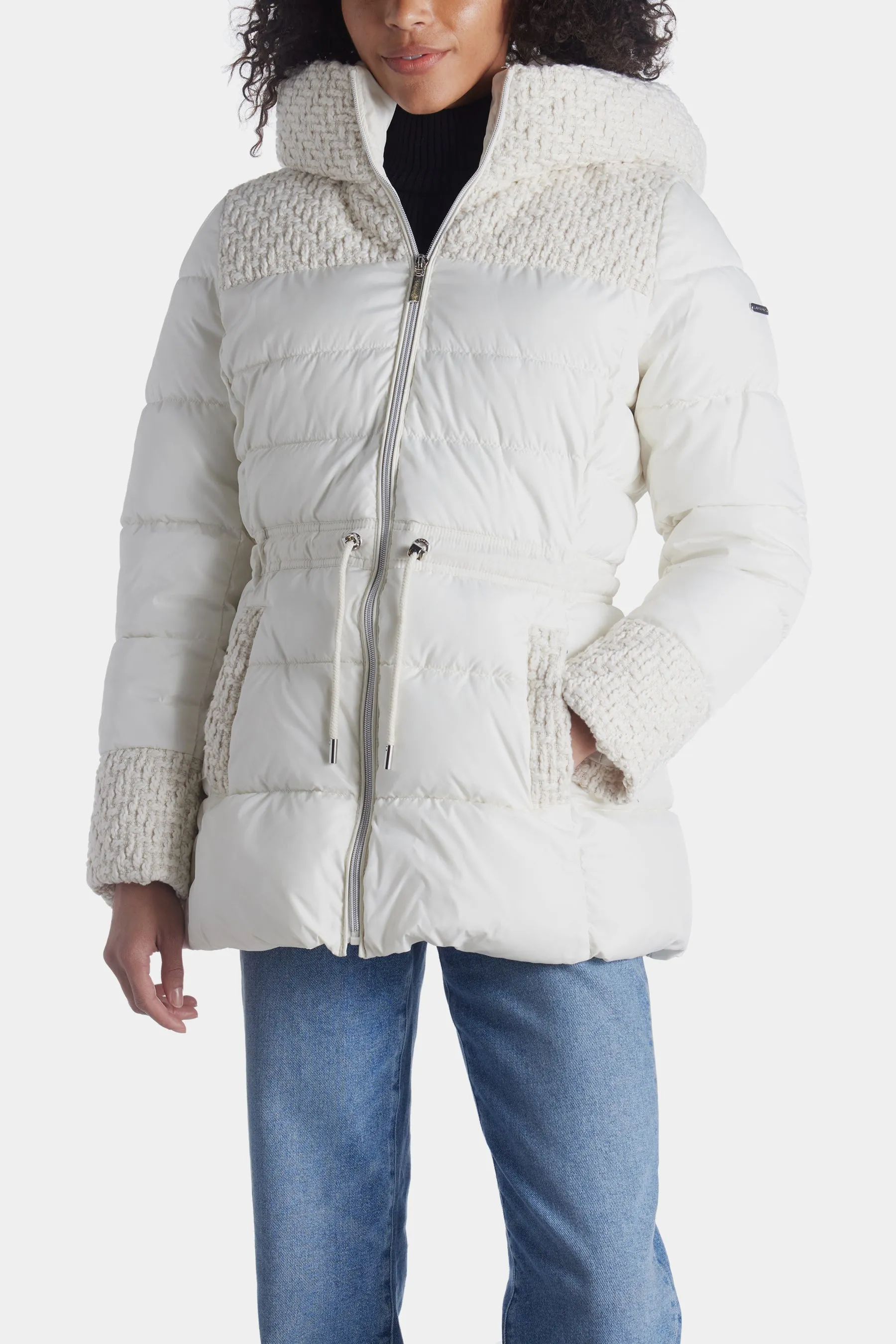 Petal & Solid Chunky Knit Puffer sold by Lord & Taylor