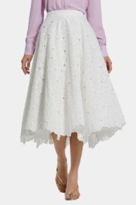 Embroidered Floral A Line Midi Skirt sold by Lord & Taylor
