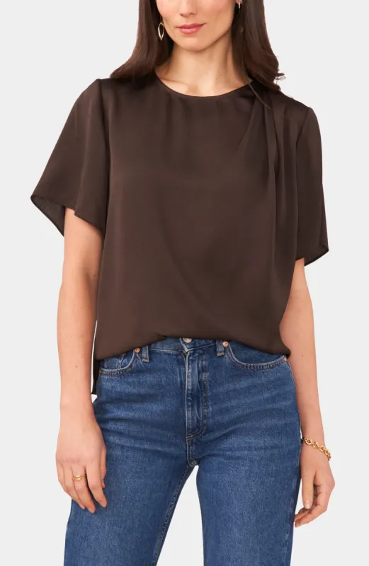 Flutter Sleeve Pleated Blouse sold by Lord & Taylor