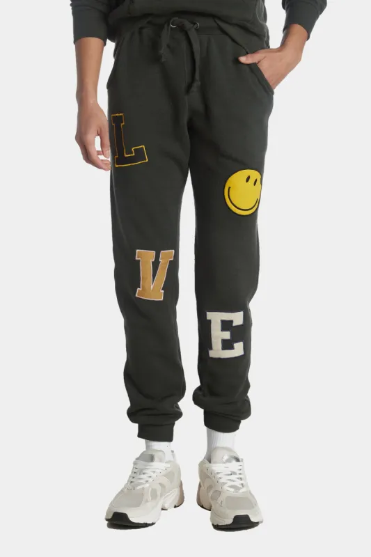 Love Smile Patch Emb Jogger sold by Lord & Taylor
