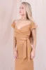 WAIST TIE PUFF SLEEVE CROP TOP sold by Lord & Taylor