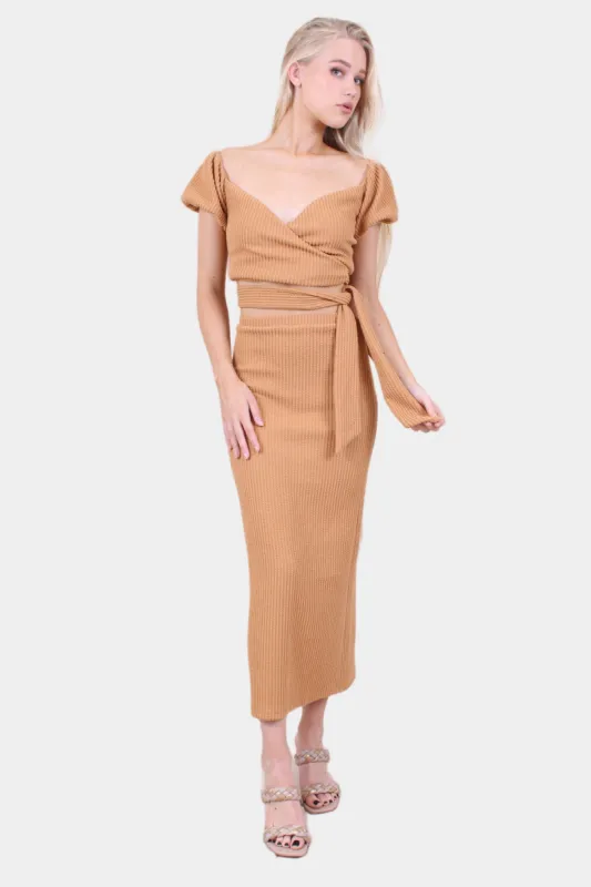 WAIST TIE PUFF SLEEVE CROP TOP sold by Lord & Taylor