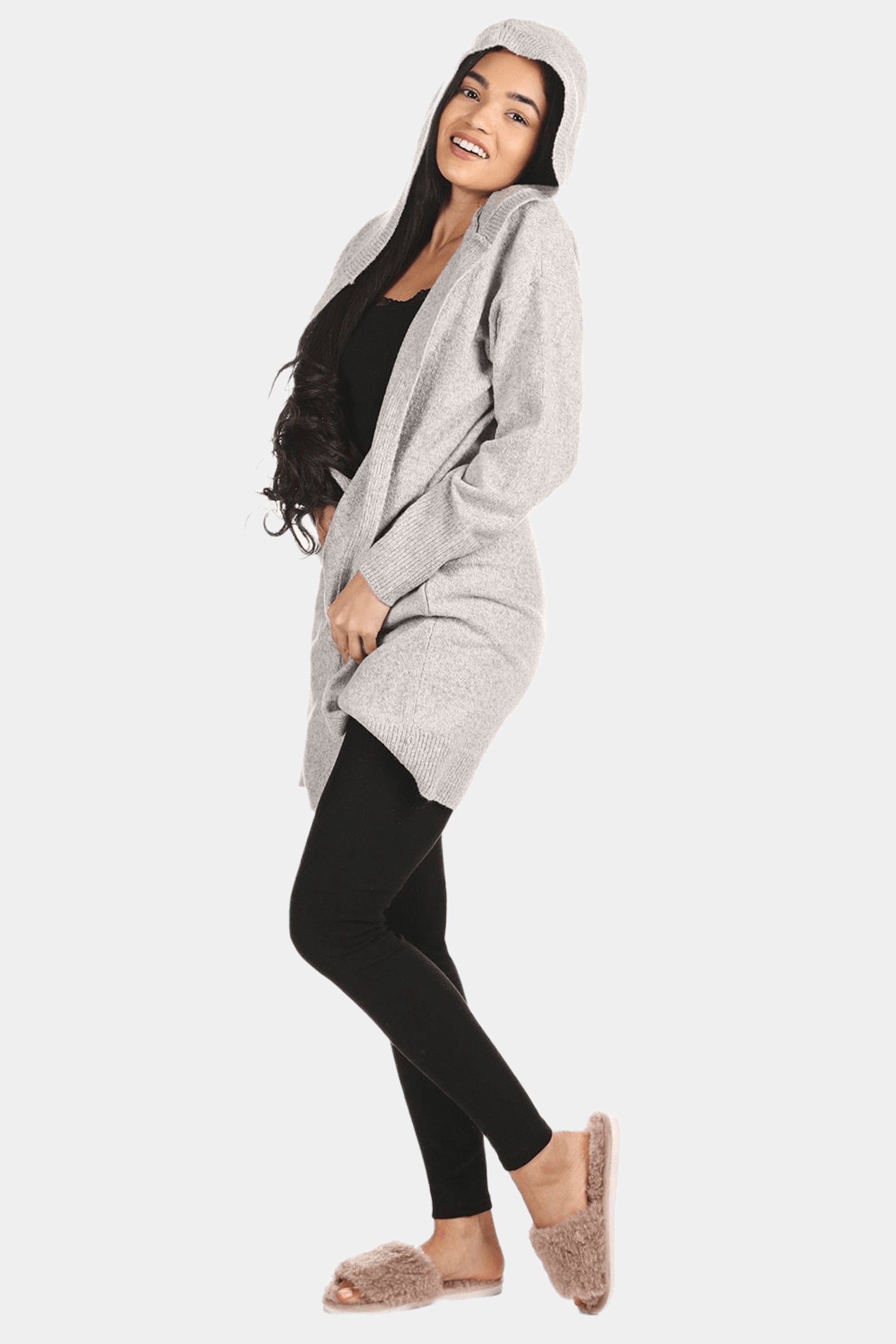 Sweater Knit Hooded Cardigan sold by Lord & Taylor product image thumbnail 5