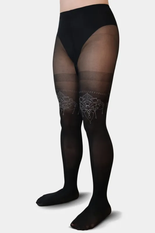 Floral Tights sold by Lord & Taylor