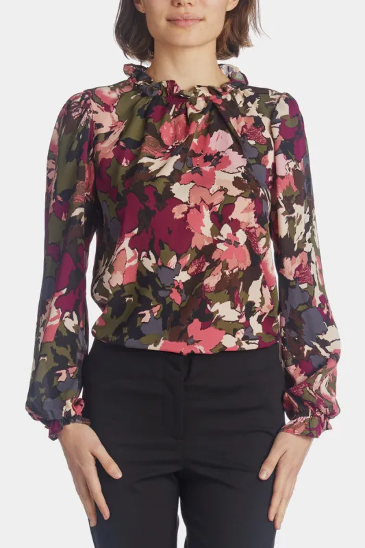Long Sleeve Ruffle Neck Blouse sold by Lord & Taylor