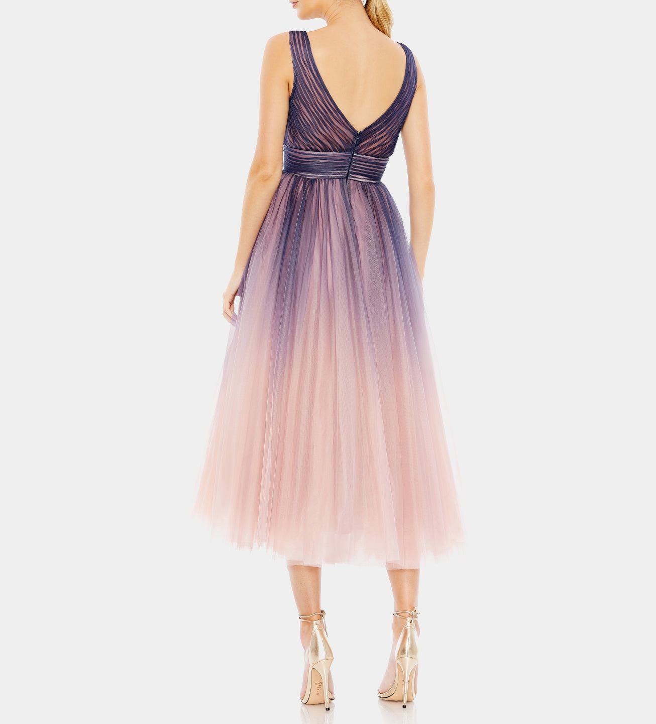 Ombre Sleeveless V Neck Midi Dress sold by Lord & Taylor product image thumbnail 2
