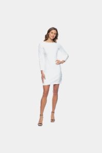 Long Sleeve Boat Neck Sequin Dress sold by Lord & Taylor