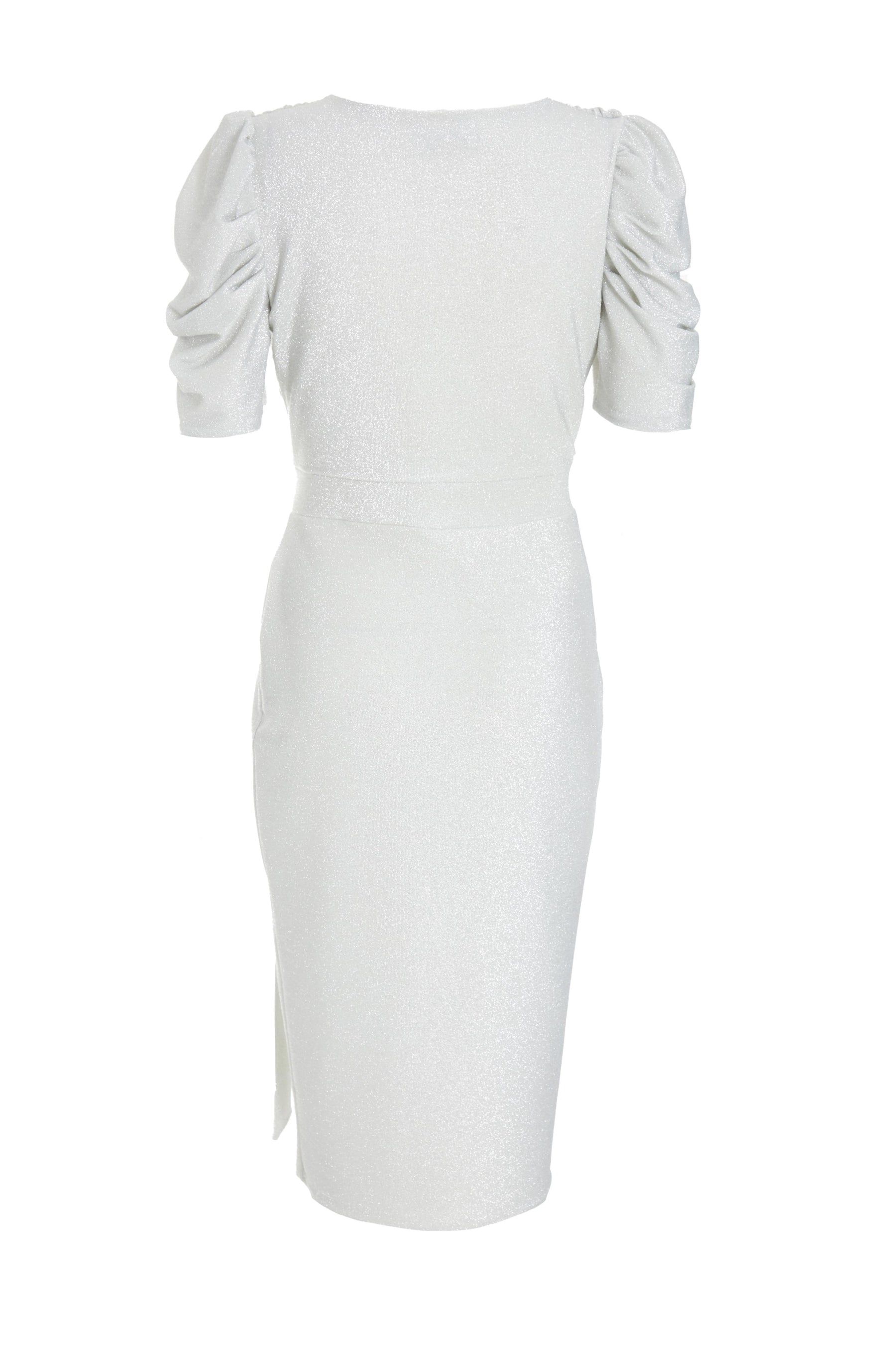 Lurex Puff Sleeve Wrap Midi Dress sold by Lord & Taylor product image thumbnail 5