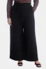 Wide Leg Belted Moss Crepe Pant sold by Lord & Taylor