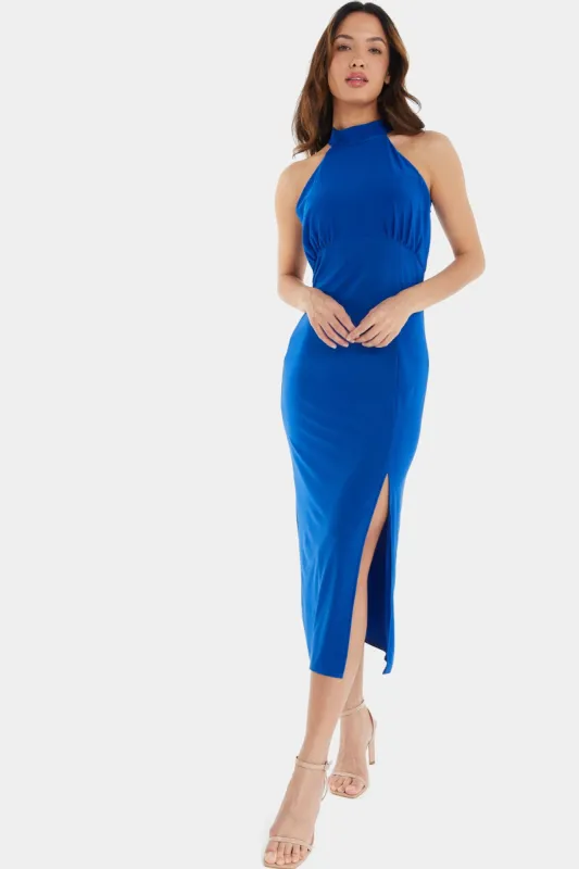 Halter Neck High Slit Midi Dress sold by Lord & Taylor