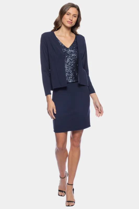 Mock Jacket & Sequin Short Combo Dress - 2 Piece Set sold by Lord & Taylor
