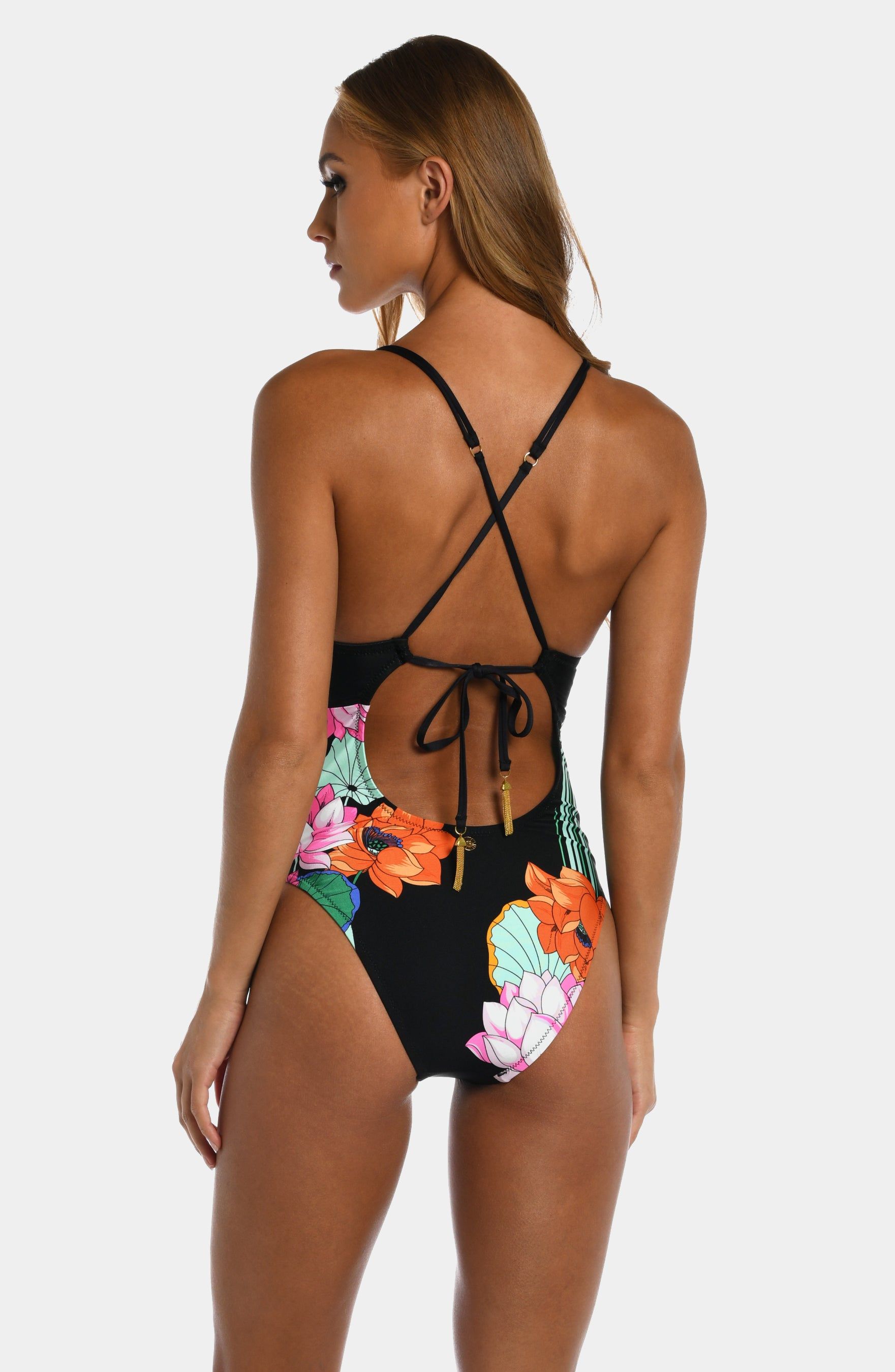 Lotus Plunge One Piece sold by Lord & Taylor product image thumbnail 3