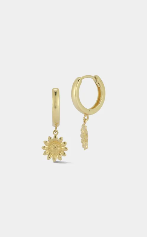 14K Gold Flower Huggies sold by Lord & Taylor