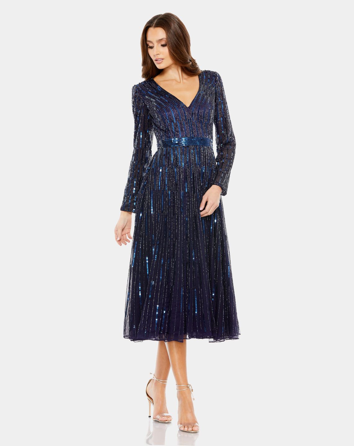 Long Sleeve Tea Length Dress sold by Lord & Taylor
