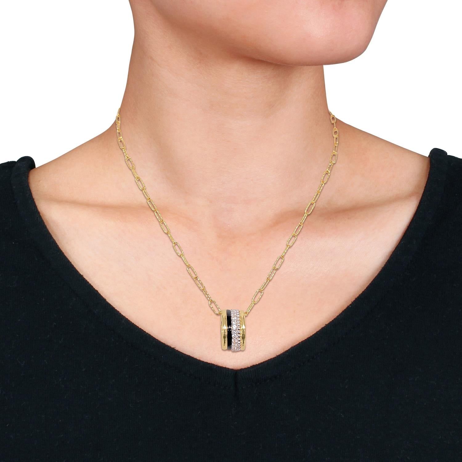 Created White Sapphire Multi-Textured Necklace sold by Lord & Taylor product image thumbnail 4