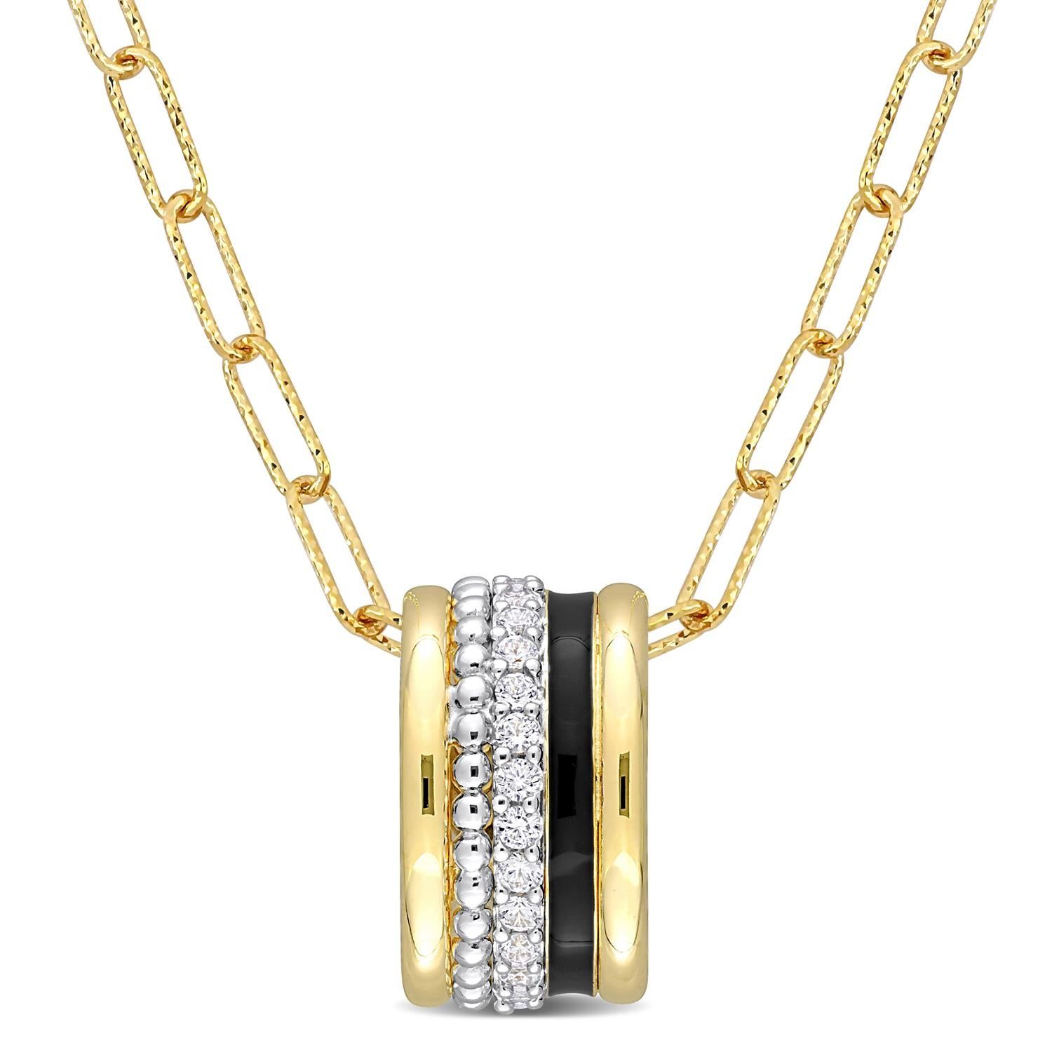 Created White Sapphire Multi-Textured Necklace sold by Lord & Taylor