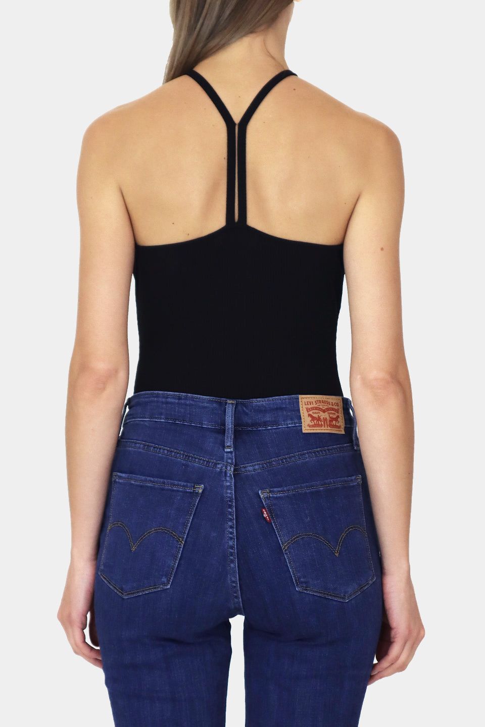 Ribbed Keyhole Halter Bodysuit sold by Lord & Taylor product image thumbnail 4