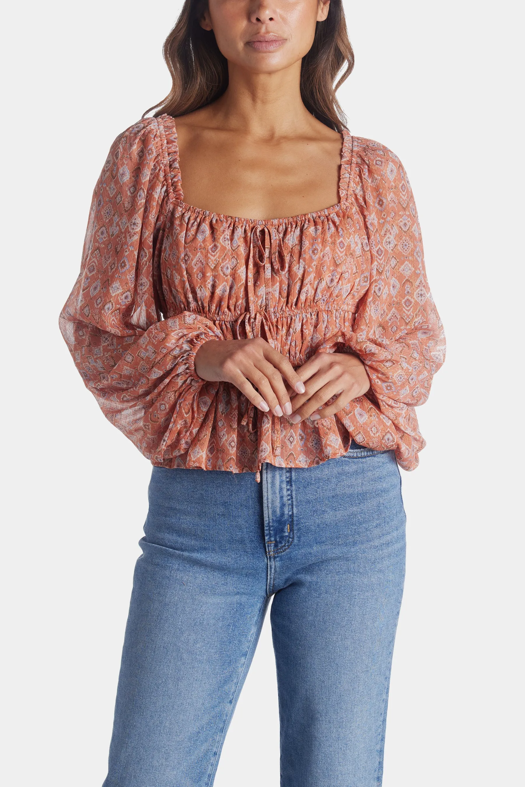 Printed Long Sleeve Blouse sold by Lord & Taylor product image thumbnail 3