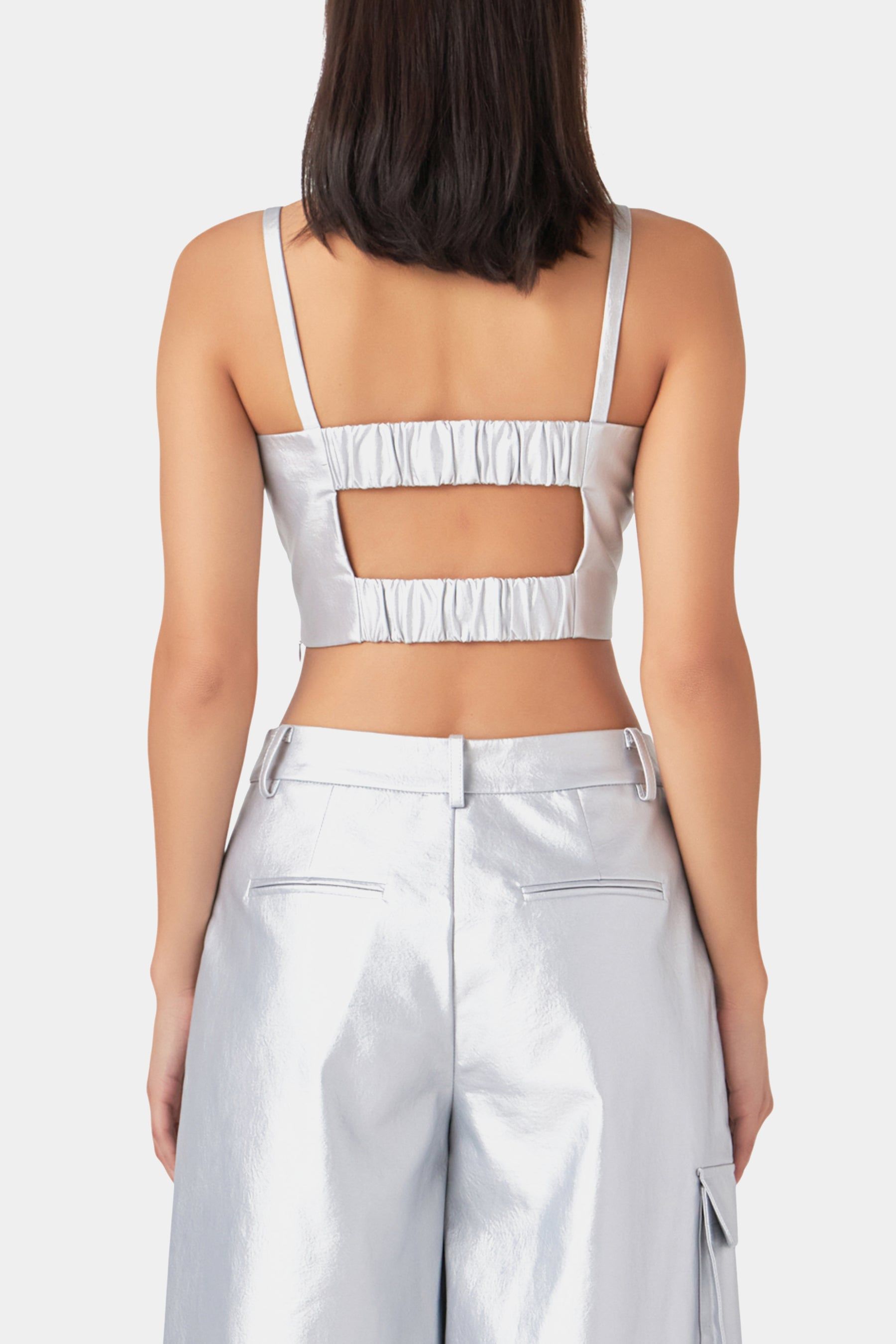 Faux Leather Crop Top sold by Lord & Taylor product image thumbnail 4