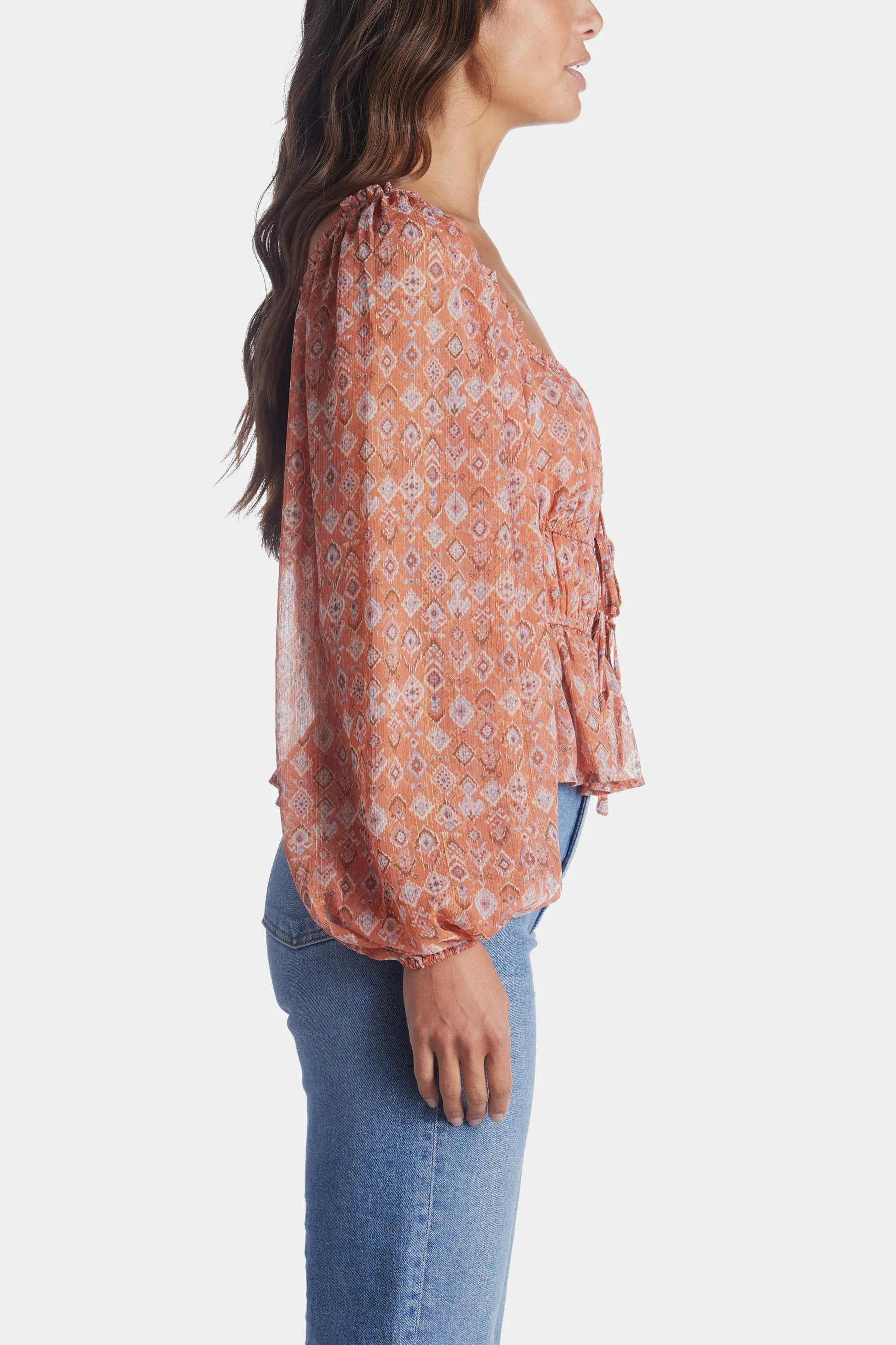 Printed Long Sleeve Blouse sold by Lord & Taylor product image thumbnail 4